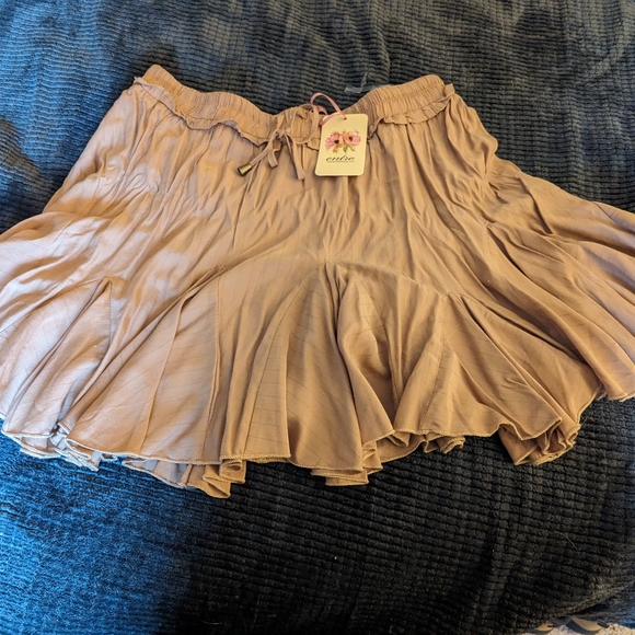 NWT - Entro - Ruffled skort in a gorgeous terracotta color, size L - Picture 3 of 6